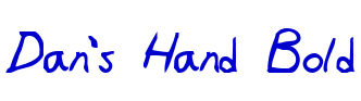 Dan's Hand Bold Schriftart